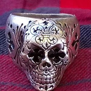 Size 10 King Baby Sterling Skull Ring